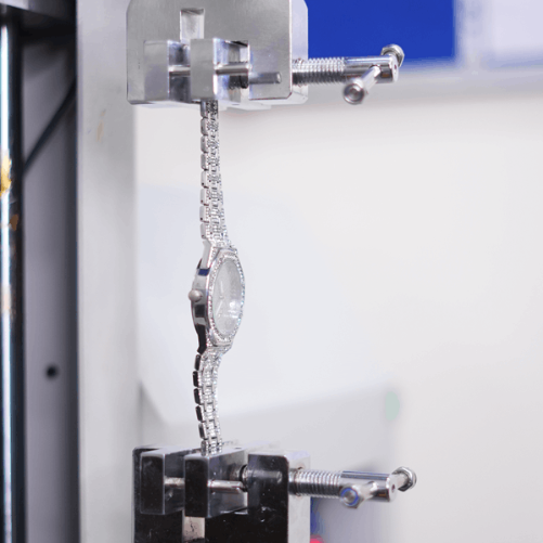 Force testing of watch components and attachments